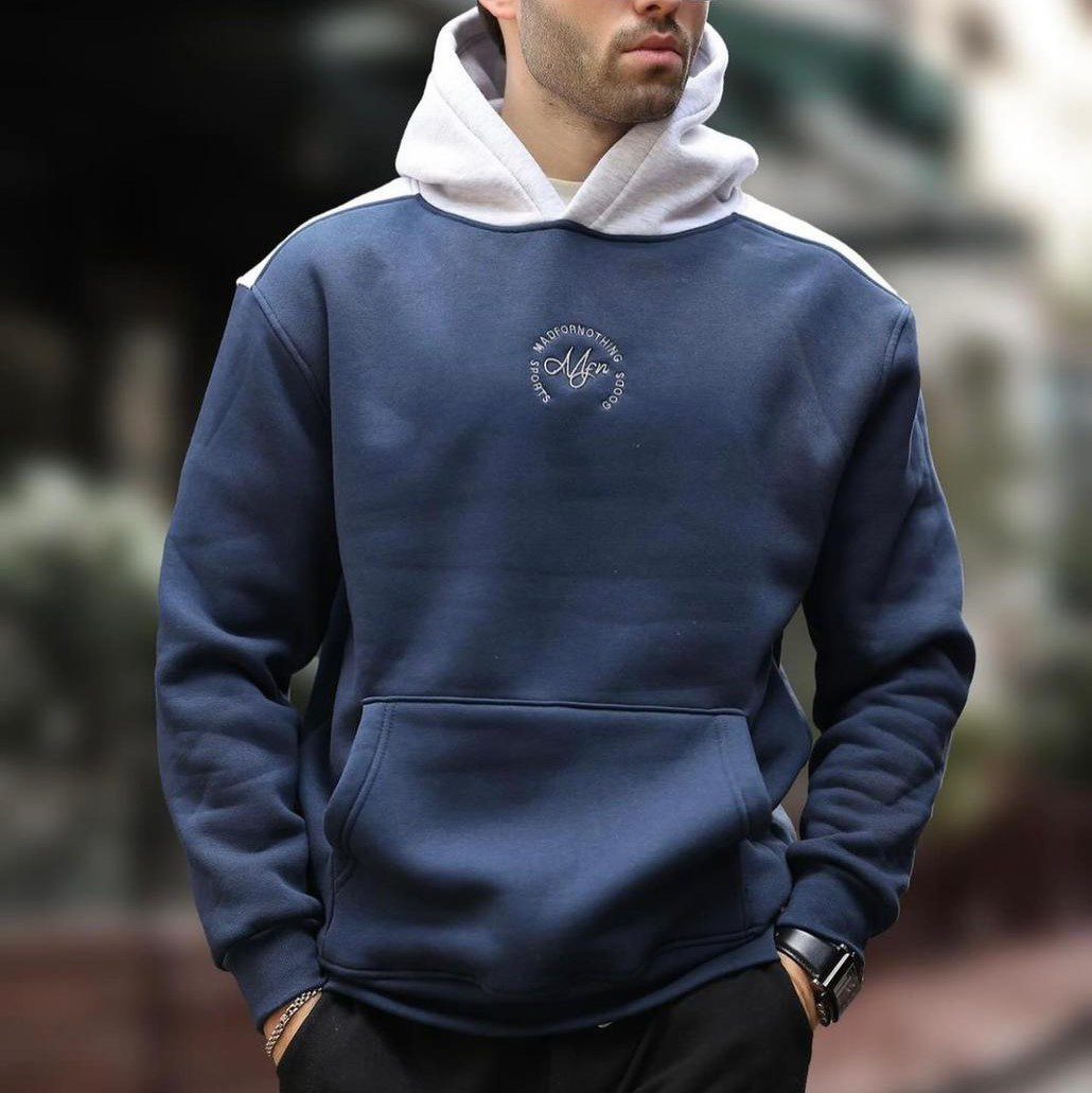 Dual-Tone Edge Hoodie