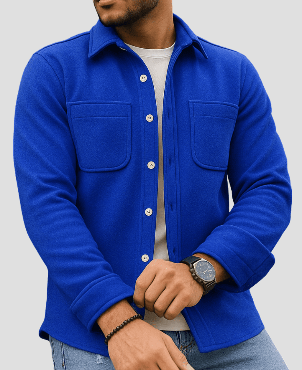 Wool Dual Pocket Overshirt