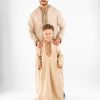 Moroccan Hooded Jellabiya Set For Father & Son