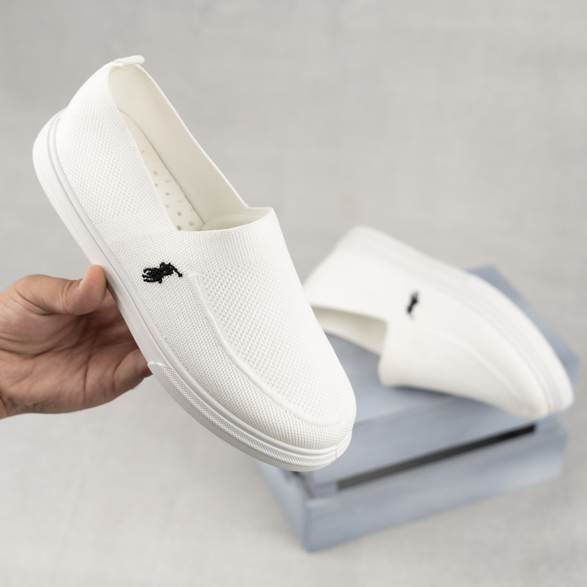 Polo Knit Slip-On Shoes